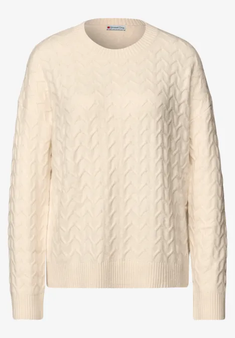 Kuscheliger Strukturpullover soft beige