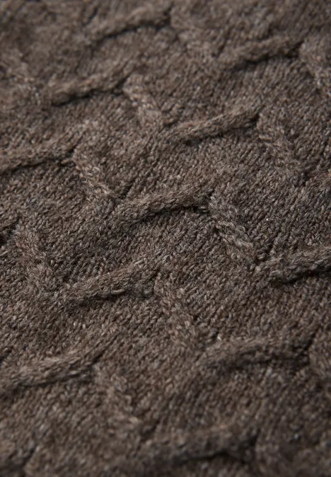 Kuscheliger Strukturpullover dark nomad brown mel.