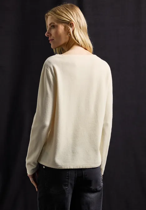 Strukturpullover soft beige