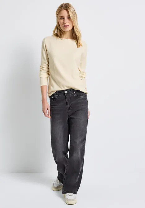 Strukturpullover soft beige