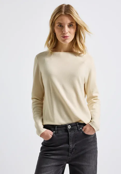 Strukturpullover soft beige