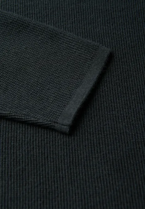 Strukturpullover juniper green