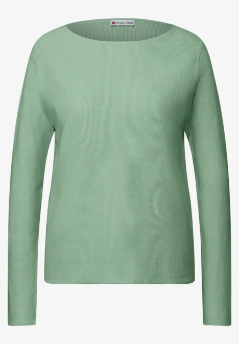 Trui met structuur serene green mel.