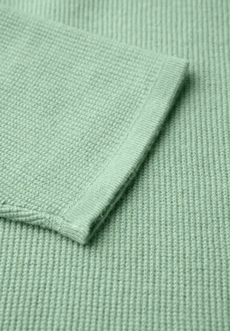 Strukturpullover serene green mel.