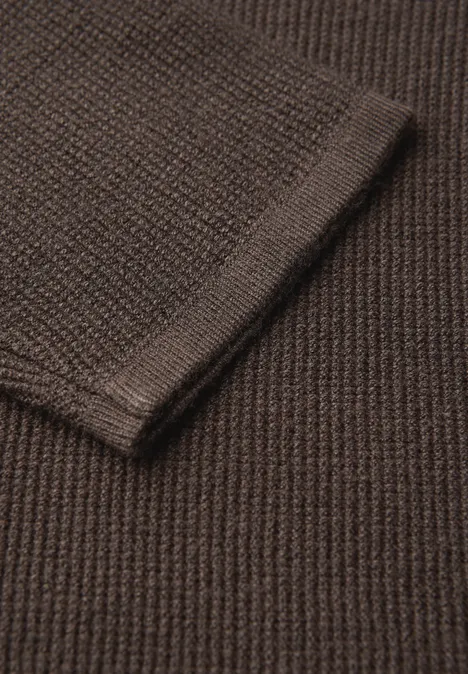 Strukturpullover dark nomad brown mel.