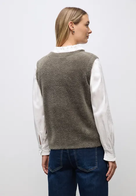 Ärmelloser Pullover nomad brown