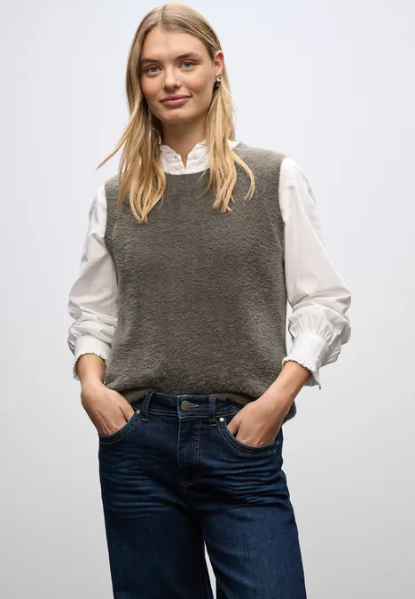 Ärmelloser Pullover nomad brown