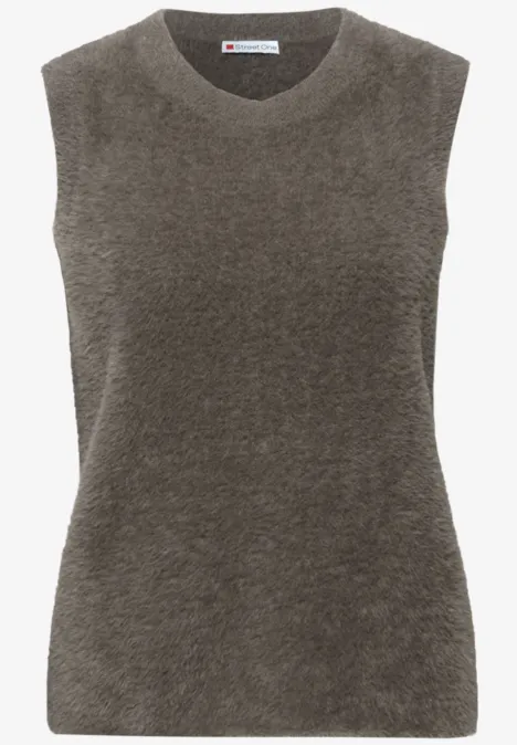 Ärmelloser Pullover nomad brown