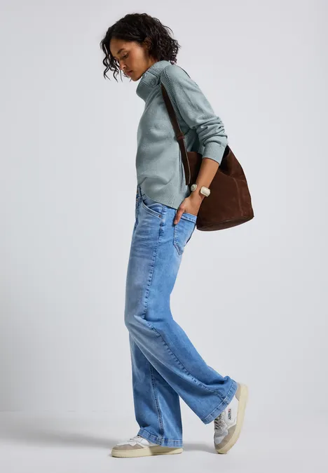 Pullover mit Stehkragen nile blue mel.