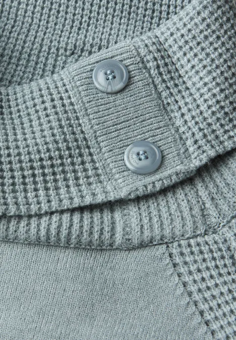 Pullover mit Stehkragen nile blue mel.
