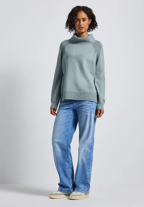 Pullover mit Stehkragen nile blue mel.