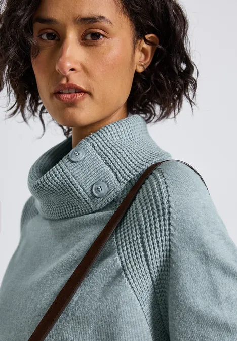 Pullover mit Stehkragen nile blue mel.