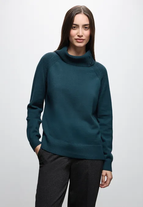 Pullover mit Stehkragen tide blue