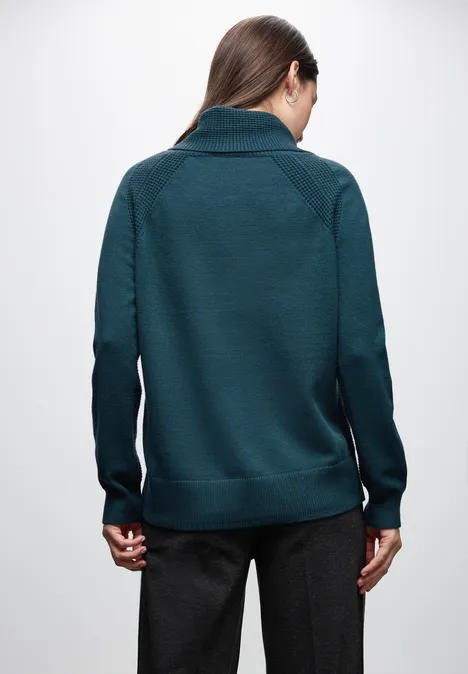 Pullover mit Stehkragen tide blue