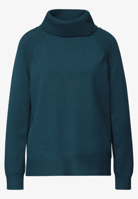 Pullover mit Stehkragen tide blue