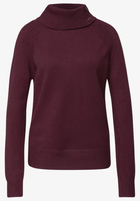 Pullover mit Stehkragen wildberry red