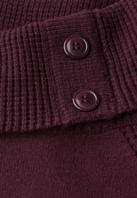 Pullover mit Stehkragen wildberry red