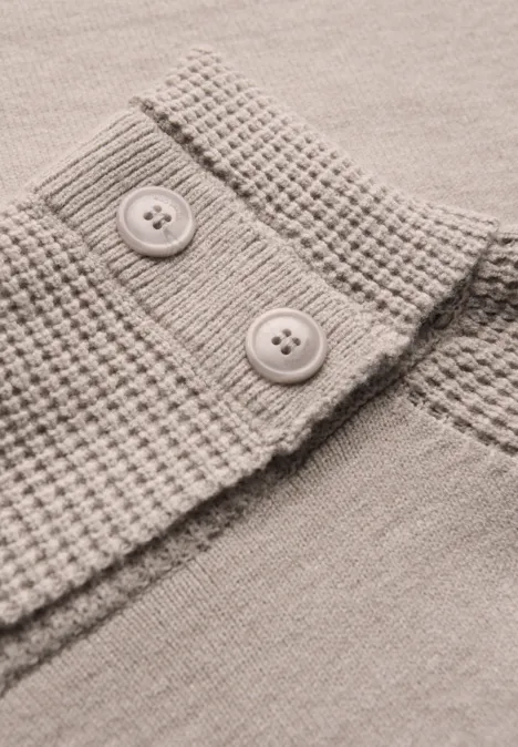 Pullover mit Stehkragen sandstone mocha mel.