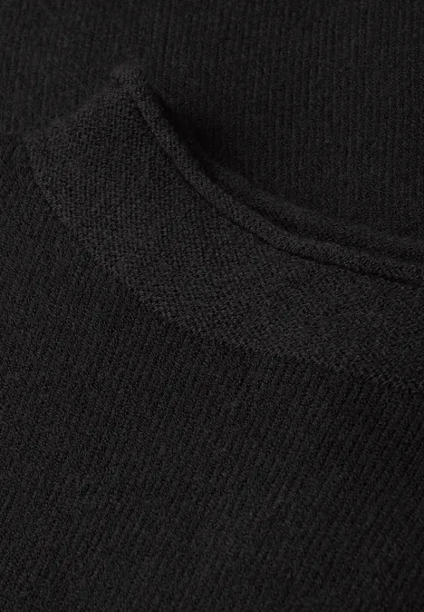 Ärmelloser Pullover Black