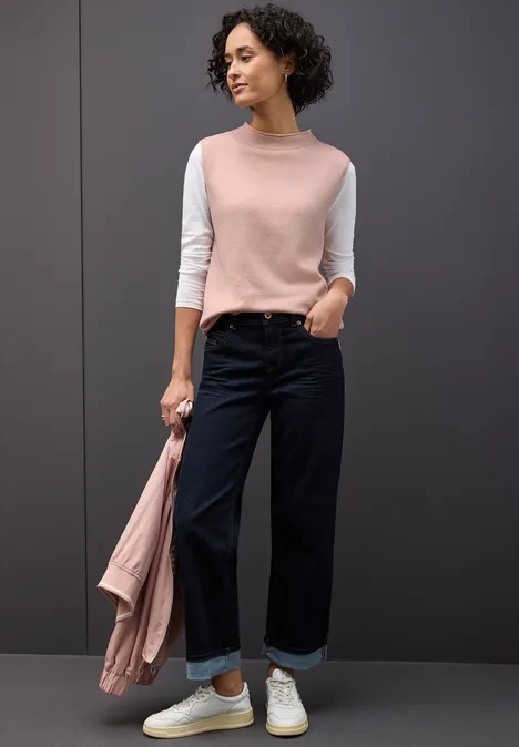 Ärmelloser Pullover faded rose mel.