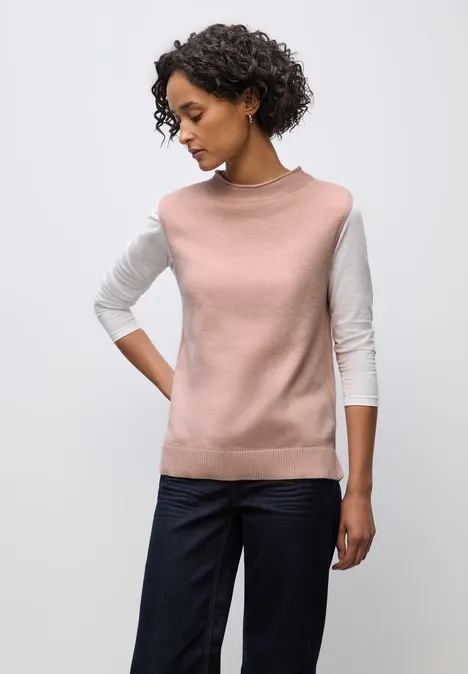 Ärmelloser Pullover faded rose mel.