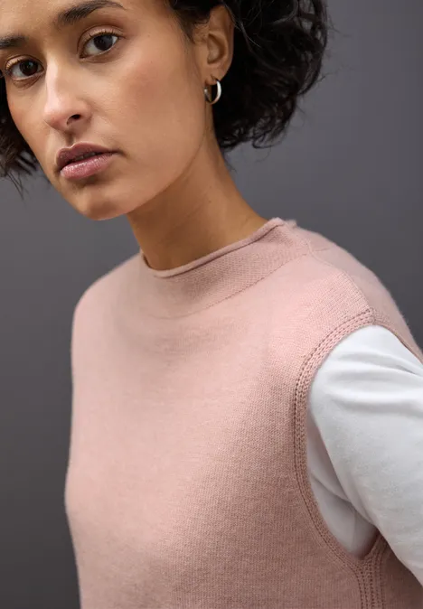 Ärmelloser Pullover faded rose mel.