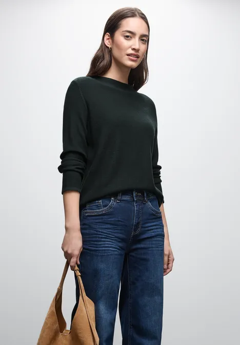 Pull structuré juniper green