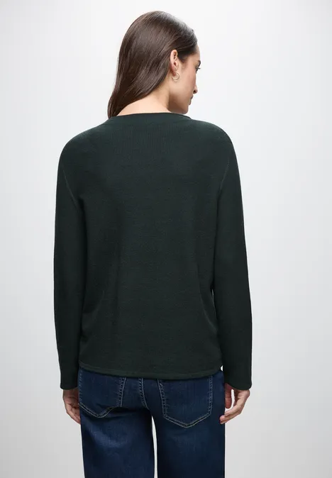 Pull structuré juniper green