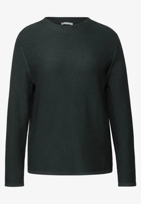 Pull structuré juniper green