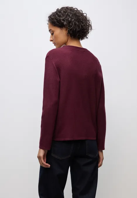 Strukturpullover noble red