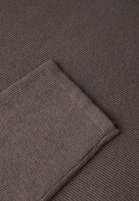 Strukturpullover dark nomad brown mel.