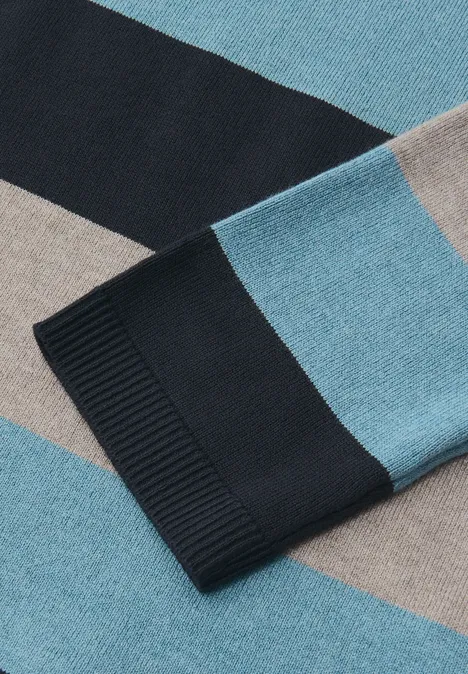 Trui met strepen deepwater blue