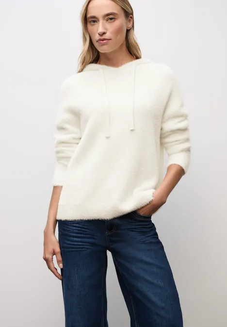 Gezellige hoodie soft beige