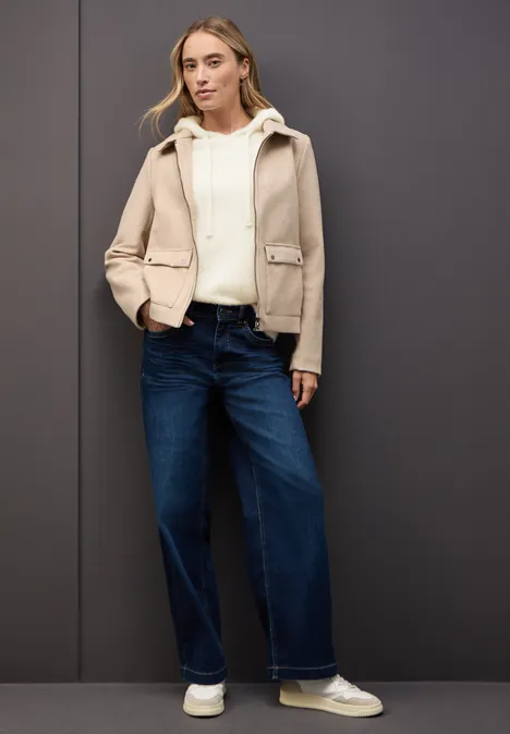Gezellige hoodie soft beige