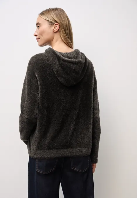 Gezellige hoodie darkest brown