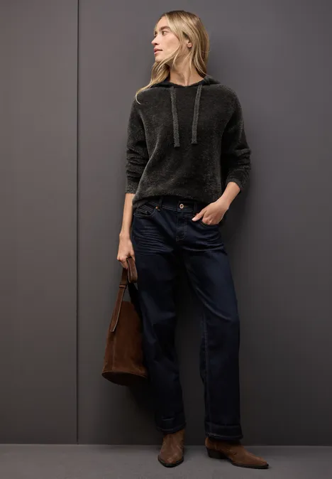 Gezellige hoodie darkest brown