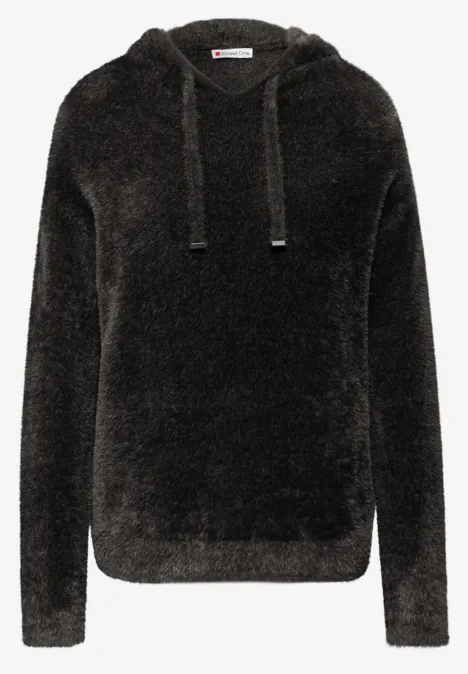 Gezellige hoodie darkest brown