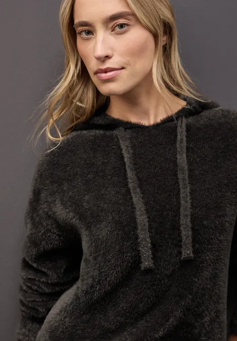 Gezellige hoodie darkest brown