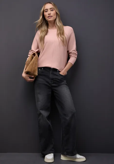 Basic Dolman Pullover faded rose mel.