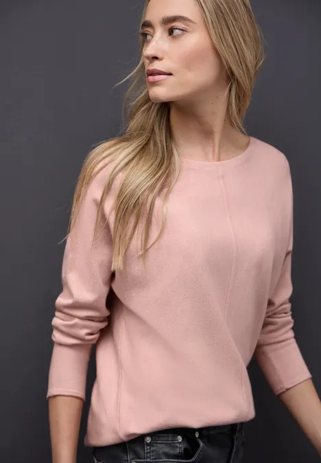 Basic Dolman Pullover faded rose mel.