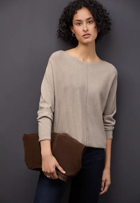 Basic Dolman Pullover sandstone mocha mel.