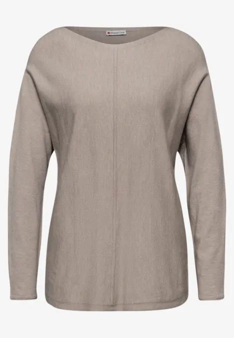 Basic Dolman Pullover sandstone mocha mel.