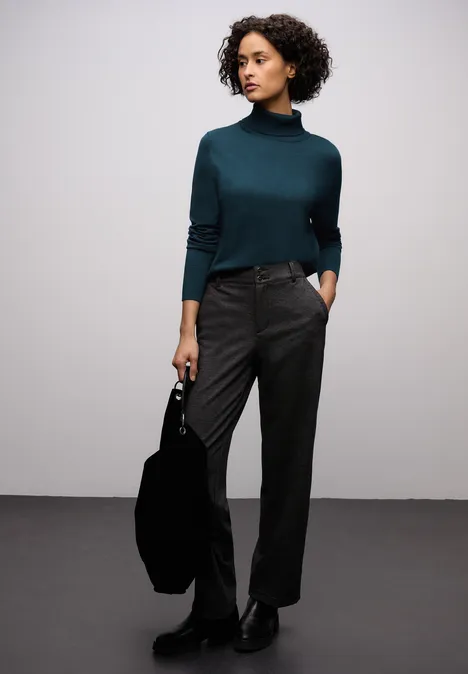 Sweter z golfem Basic tide blue