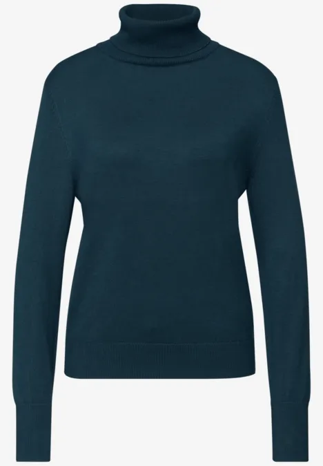 Sweter z golfem Basic tide blue