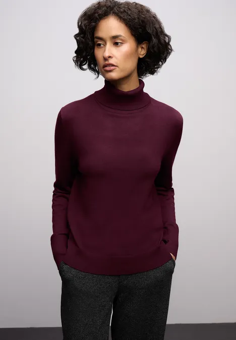 Basic Rollkragen Pullover wildberry red Basic Rollkragen Pullover wildberry red