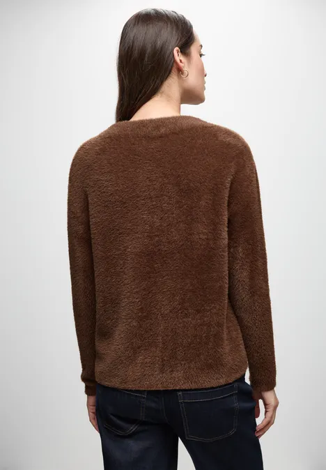 Federgarn Pullover hazelnut brown