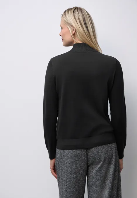 Pull à col tourbillon Black