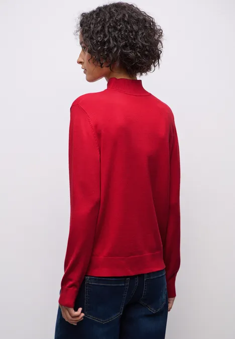 Turtleneck Pullover racing red