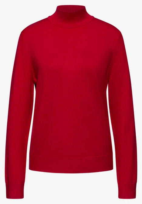 Turtleneck Pullover racing red