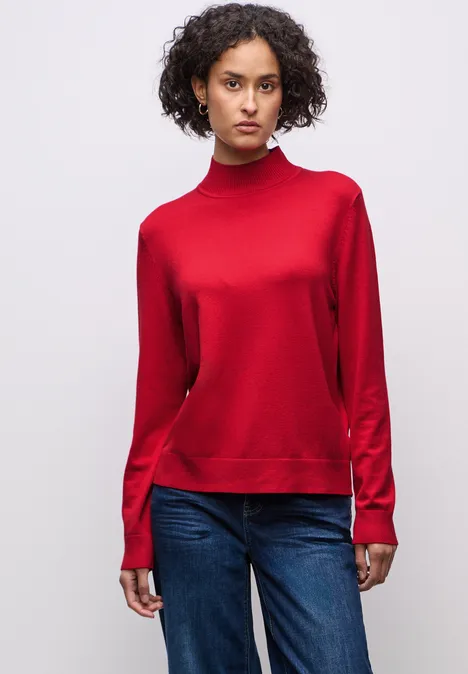 Turtleneck Pullover racing red